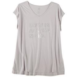 Womens Love is All We Need Short Sleeve Top