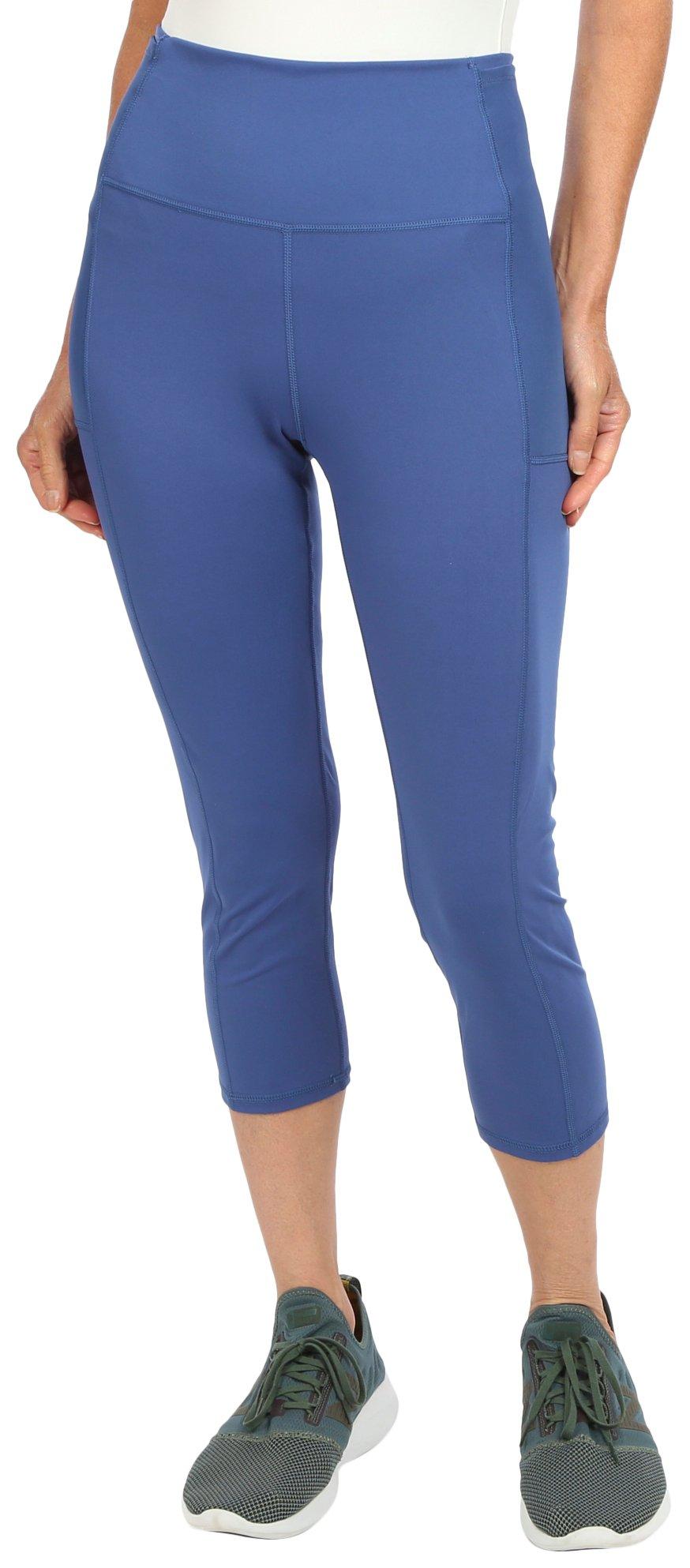 Womens 22 in. Solid Pocket Capris