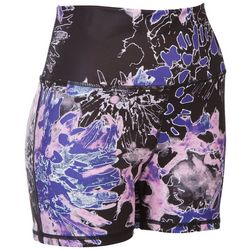 Brisas Womens Neon Floral Wicking Booty Short
