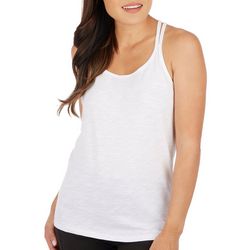 Brisas Womens Solid T-Strap Back Tank Top