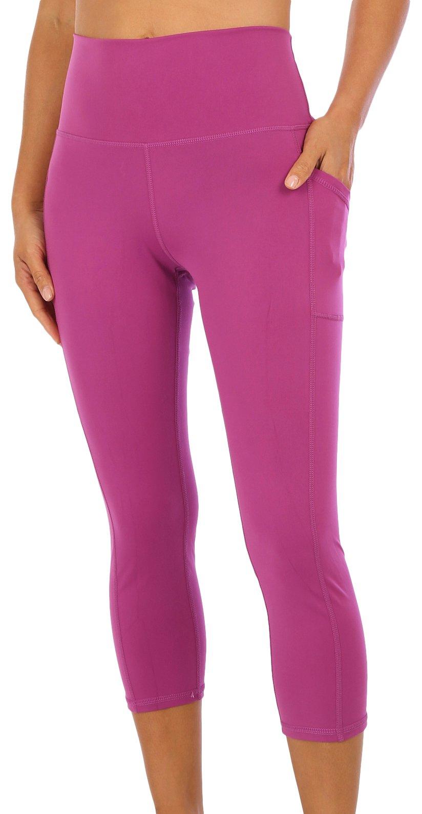 Womens 21.5 in. Solid Pocket Capris