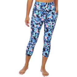 Brisas Womens 24 in. Floral Collage Pocket Capris