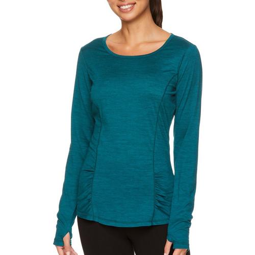 Gaiam Womens Long Sleeve Ruched Energy T-Shirt