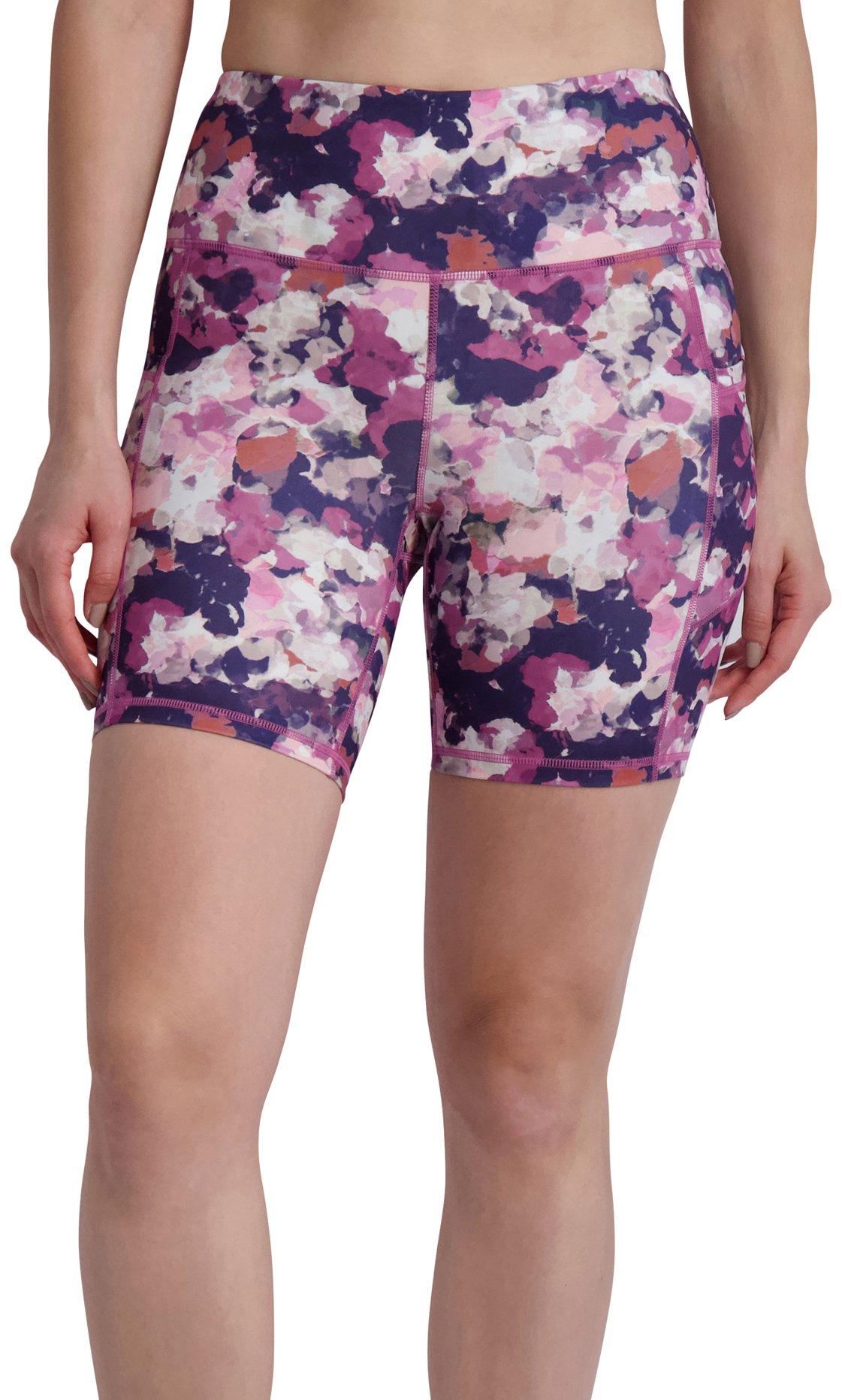Womens Print OM High Rise Pocket Bike Shorts