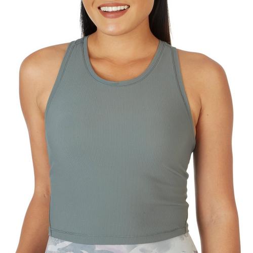 90 Degrees by Reflex Womens Solid Ribbed Crop