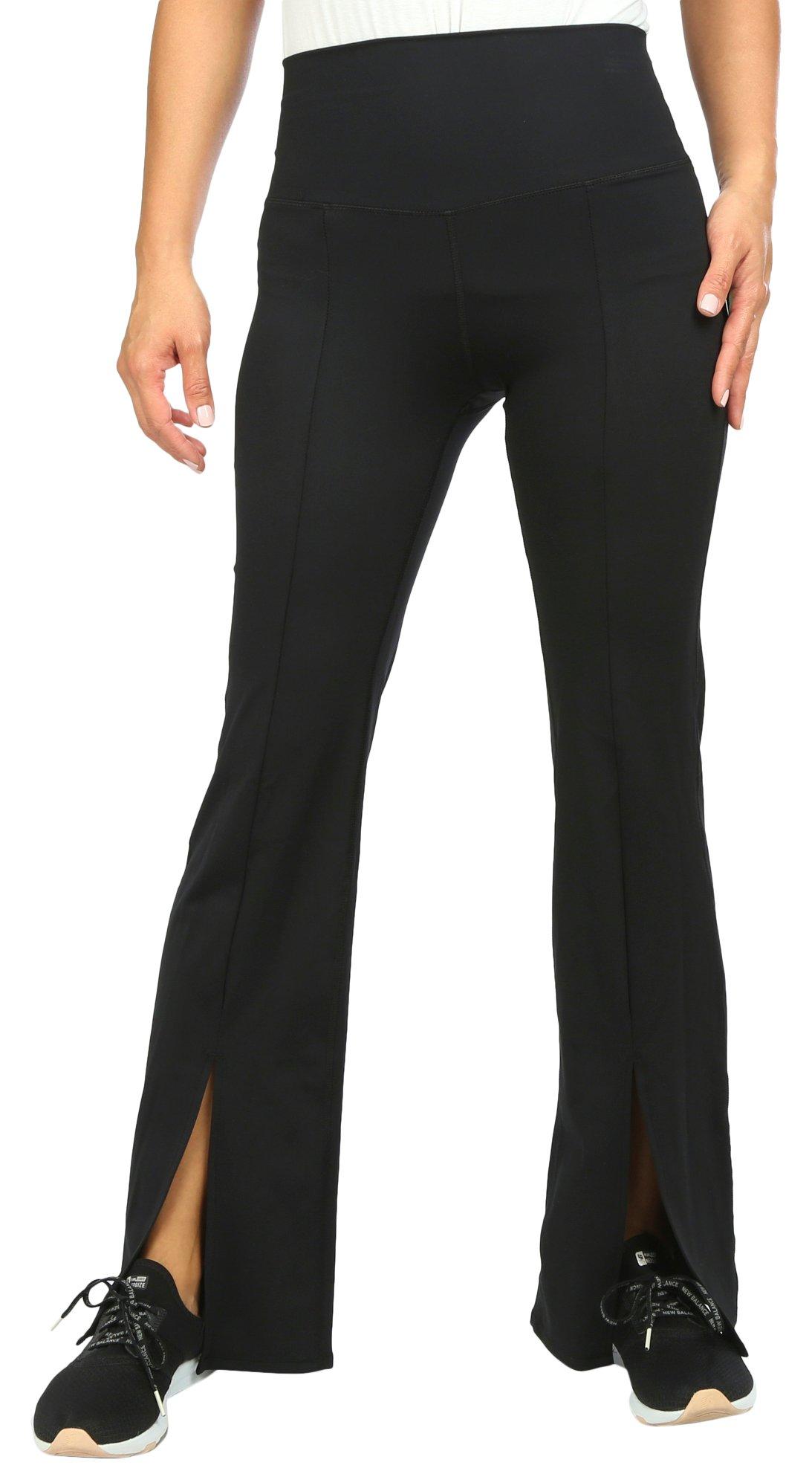 Womens High Rise Front Slit Pants