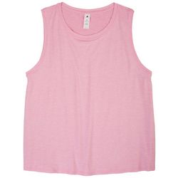 Yogalicious Womens Solid Scoop Neck Sleeveless Tank Top