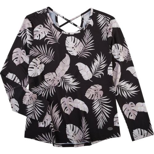 Coral Bay Womens tropical Criss Cross 3/4 Sleeve