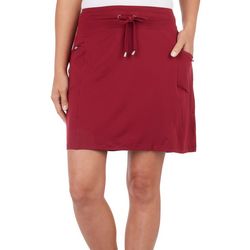 Reel Legends Womens 17 in. Solid Knit Zip Pocket Skirt