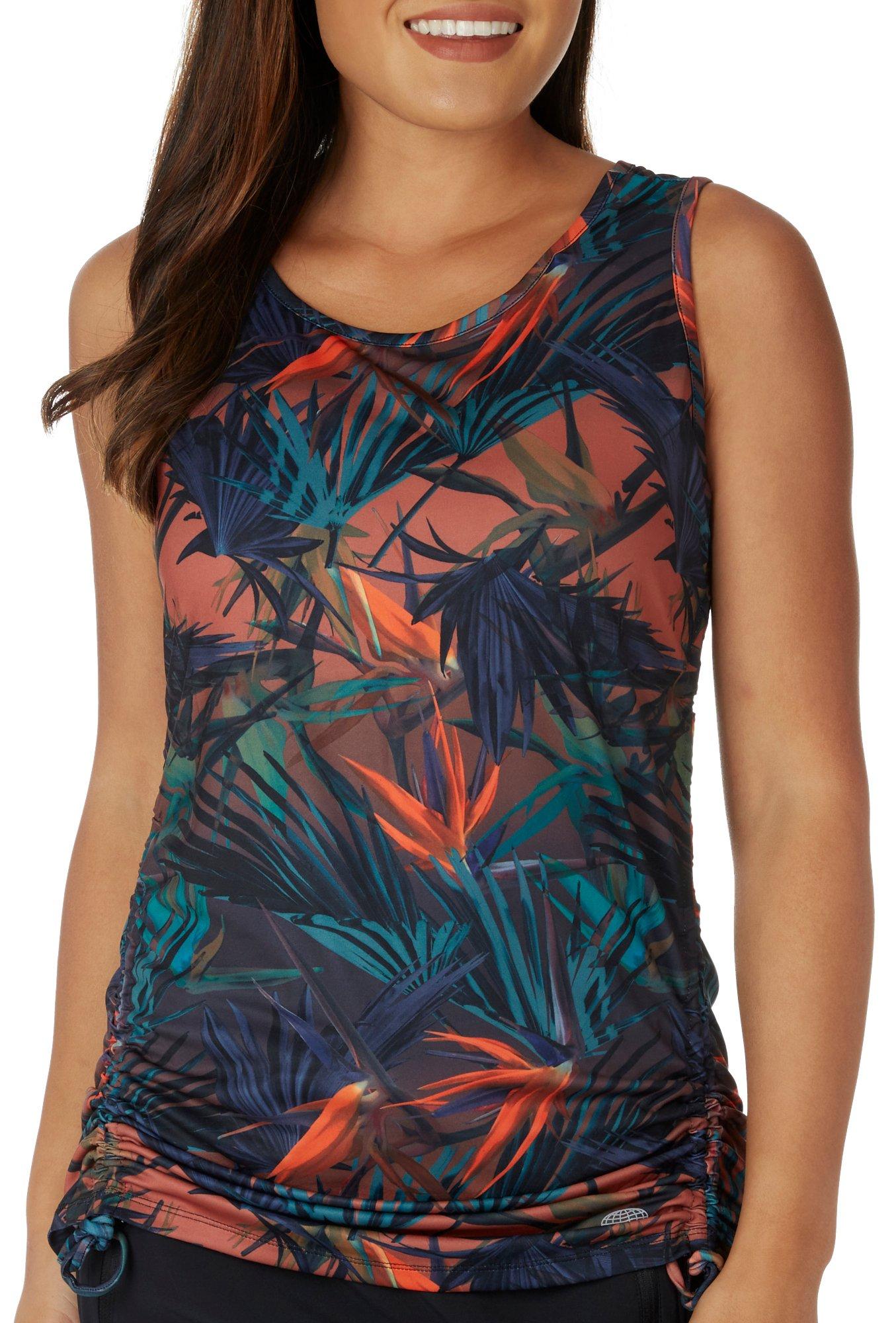 Womens Le Paradise Scoop Neck Ruched Tank