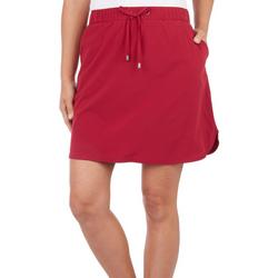 Womens 19 in. Solid Breezeway Pocket Skirt