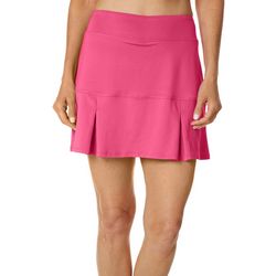 Reel Legends Womens Elite Comfort Solid Mesh Overlay Skort