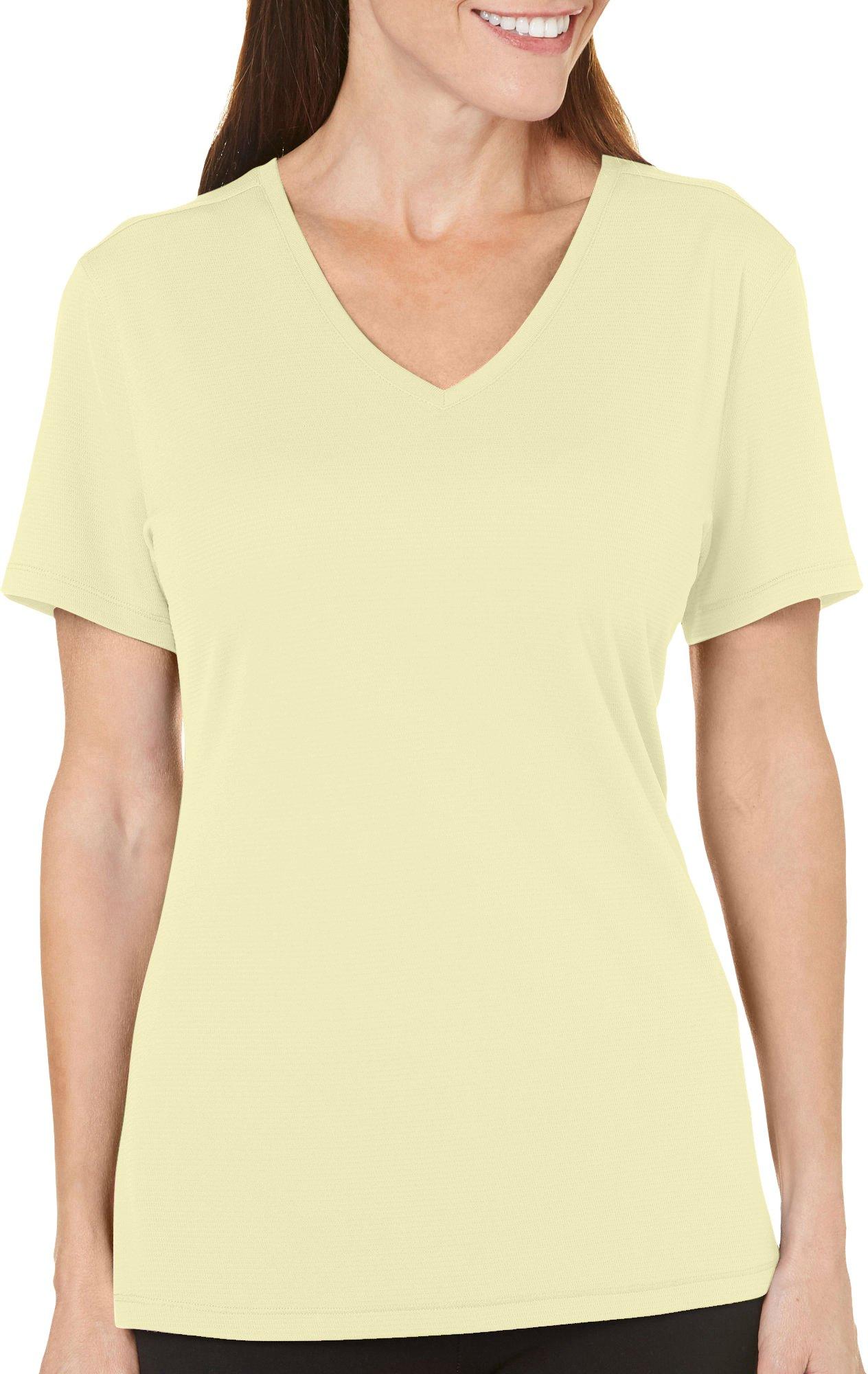 yellow scoop neck top