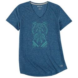 Reel Legends Womens Turtle V-neck Heathered T-Shirt