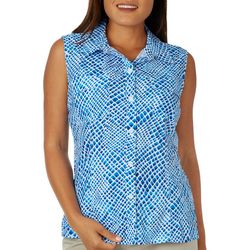 Reel Legends Womens Mariner Netting Sleeveless Shirt