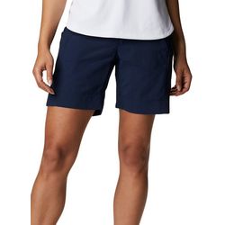 PFG Columbia Womens 8 in. Solid Cast & Release Pocket Short