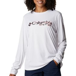 Columbia Womens PFG Tidal Stack Long Sleeve Logo Shirt