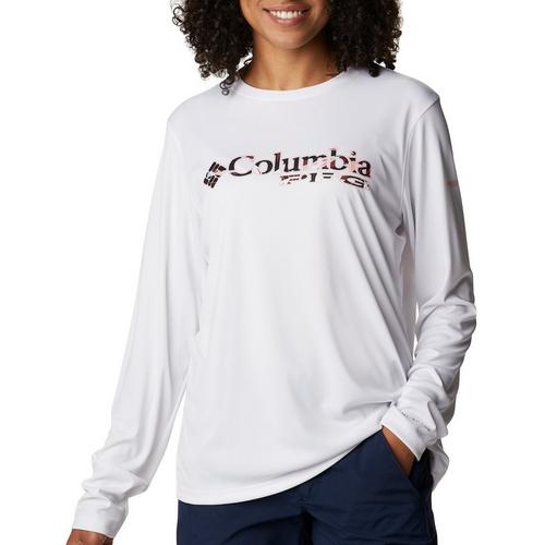 Columbia Womens PFG Tidal Stack Long Sleeve Logo