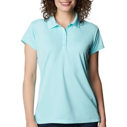 Columbia Womens PFG Solid Short Sleeve Polo Shirt