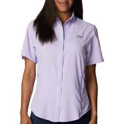 Womens PFG Columbia Solid Tamiami  Short Sleeve Shirt