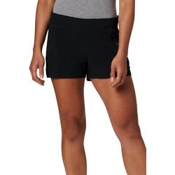 Womens Solid Drawstring Pull On Shorts