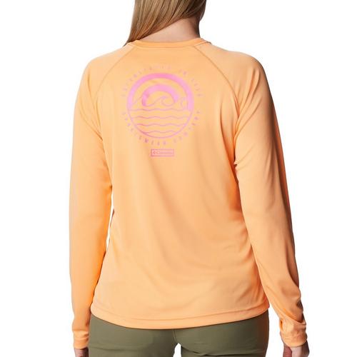 Columbia Womens Graphic Fork Stream Long Sleeve Top
