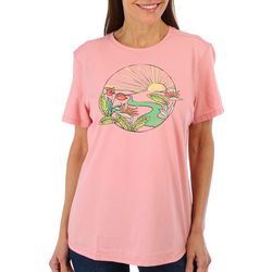 Reel Legends Womens Circled Graphic Short Sleeve Tee