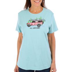 Womens Outdoors Solid Short Sleeve Tee