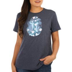 Reel Legends Womens Heathered Graphic T-Shirt
