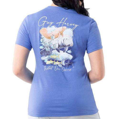 Guy Harvey Womens Protect Our Oceans Crew Neck