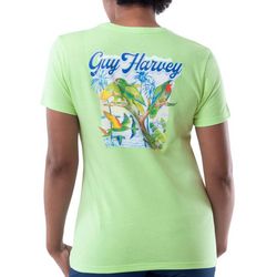 Guy Harvey Womens Parrot Paradise Crew Neck T-Shirt