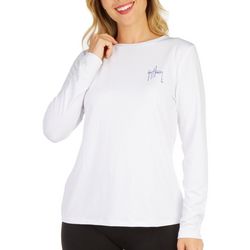 Guy Harvey Womens On The Hook Long Sleeve Round Neck Top
