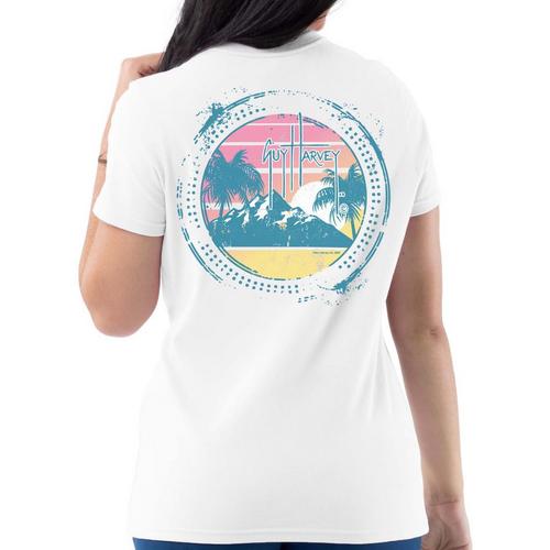 Guy Harvey Womens Tropical Paradise Crew Neck T-Shirt