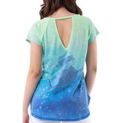 Guy Harvey Womens Back Cut Out Ombre Top