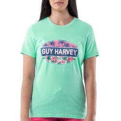 Guy Harvey Womens Fishing Paradise V-Neck T-Shirt