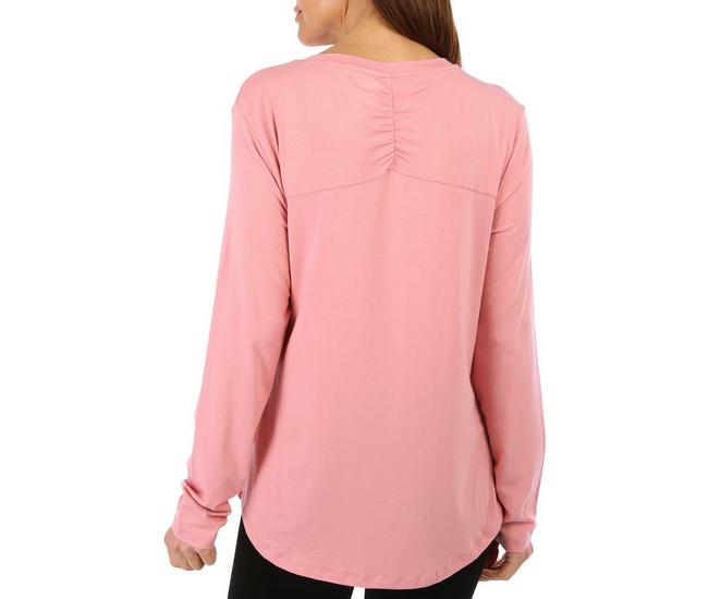 Reel Legends Womens Size M Keep It Cool Long Sleeve Pink And White
