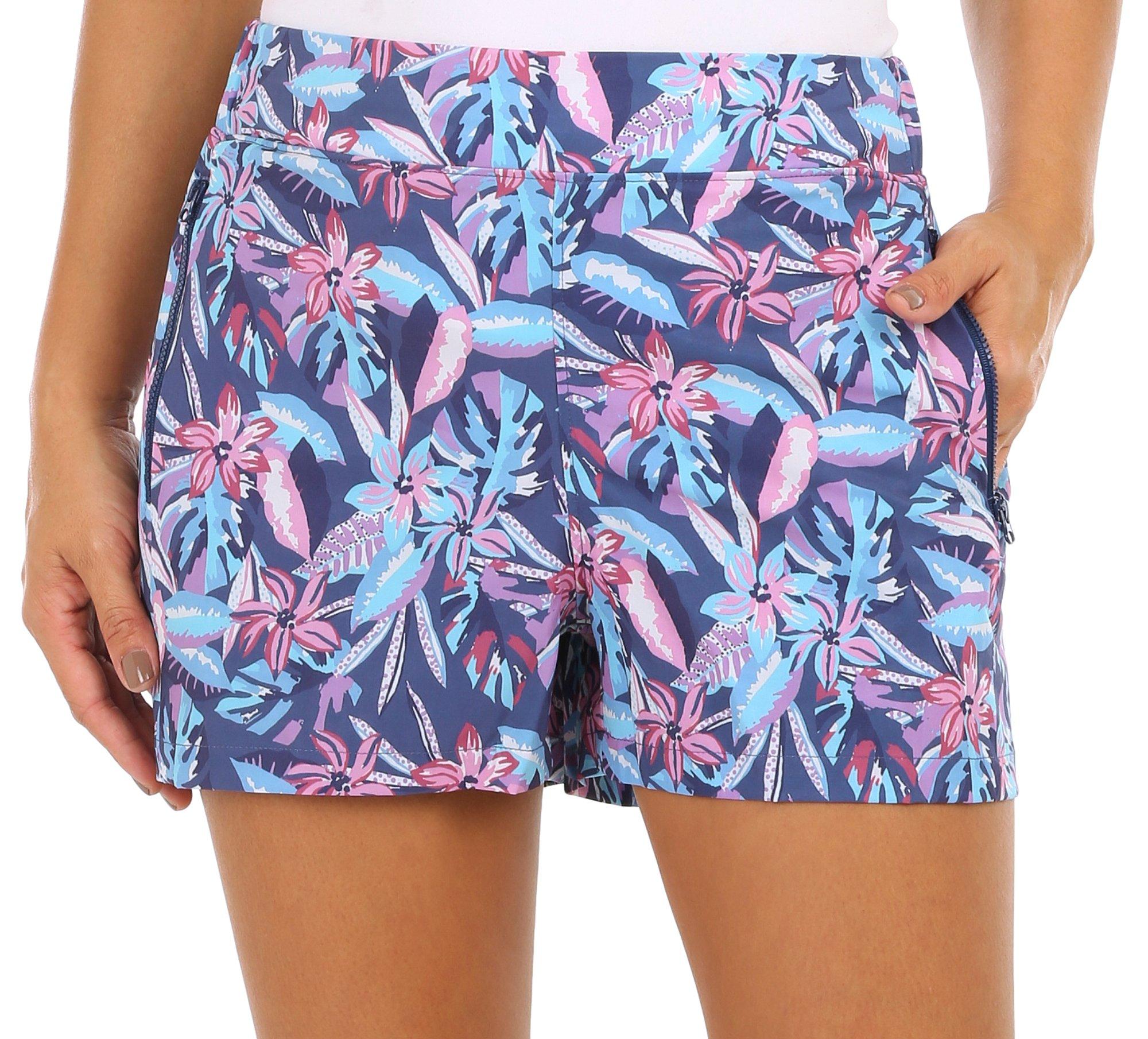 Reel Legends Womens 3 in. Bushes Print Woven Shorts