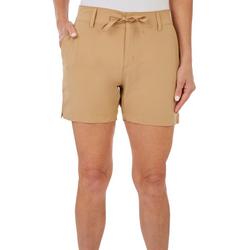 Womens 4.5 in. Solid Woven Drawstring Shorts