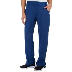 Reel Legends Womens 29 in. Solid Stretch Woven Pocket Pants