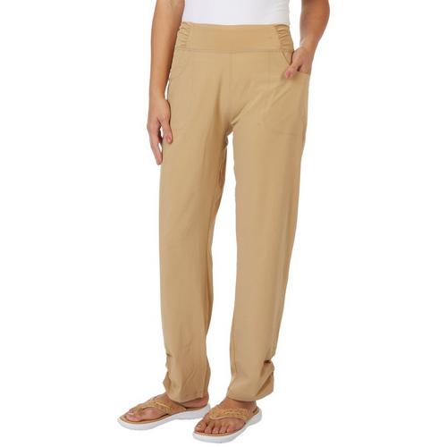 Reel Legends Womens 30in Solid Ruched Breezeway Pants