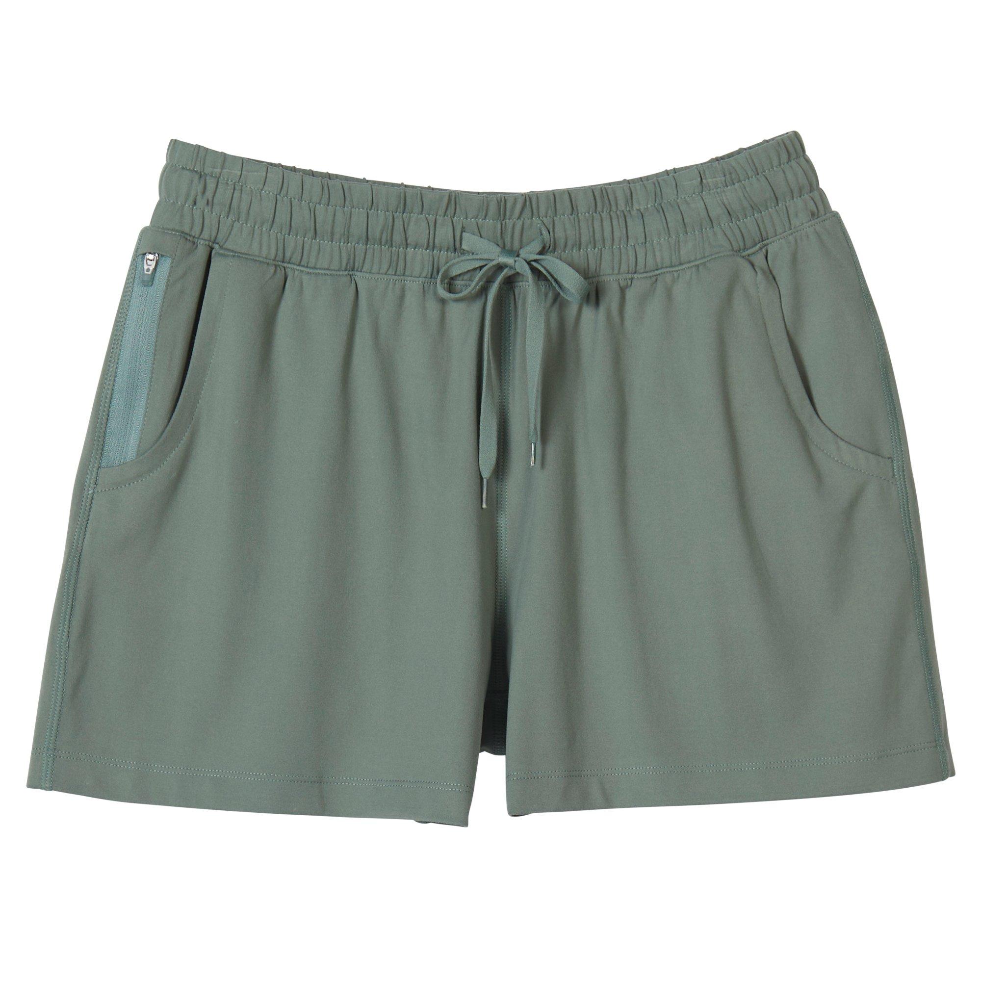 Reel Legends Womens Solid Mana Shorts - Olive Green - X-Large