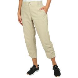 Womens 24 in Solid Cinched Bottom Pants