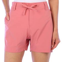 Womens 5 in. Solid Woven Drawstring Shorts