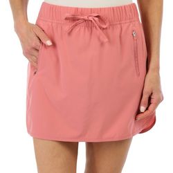 Reel Legends Womens Solid Zippered Pocket Skirt