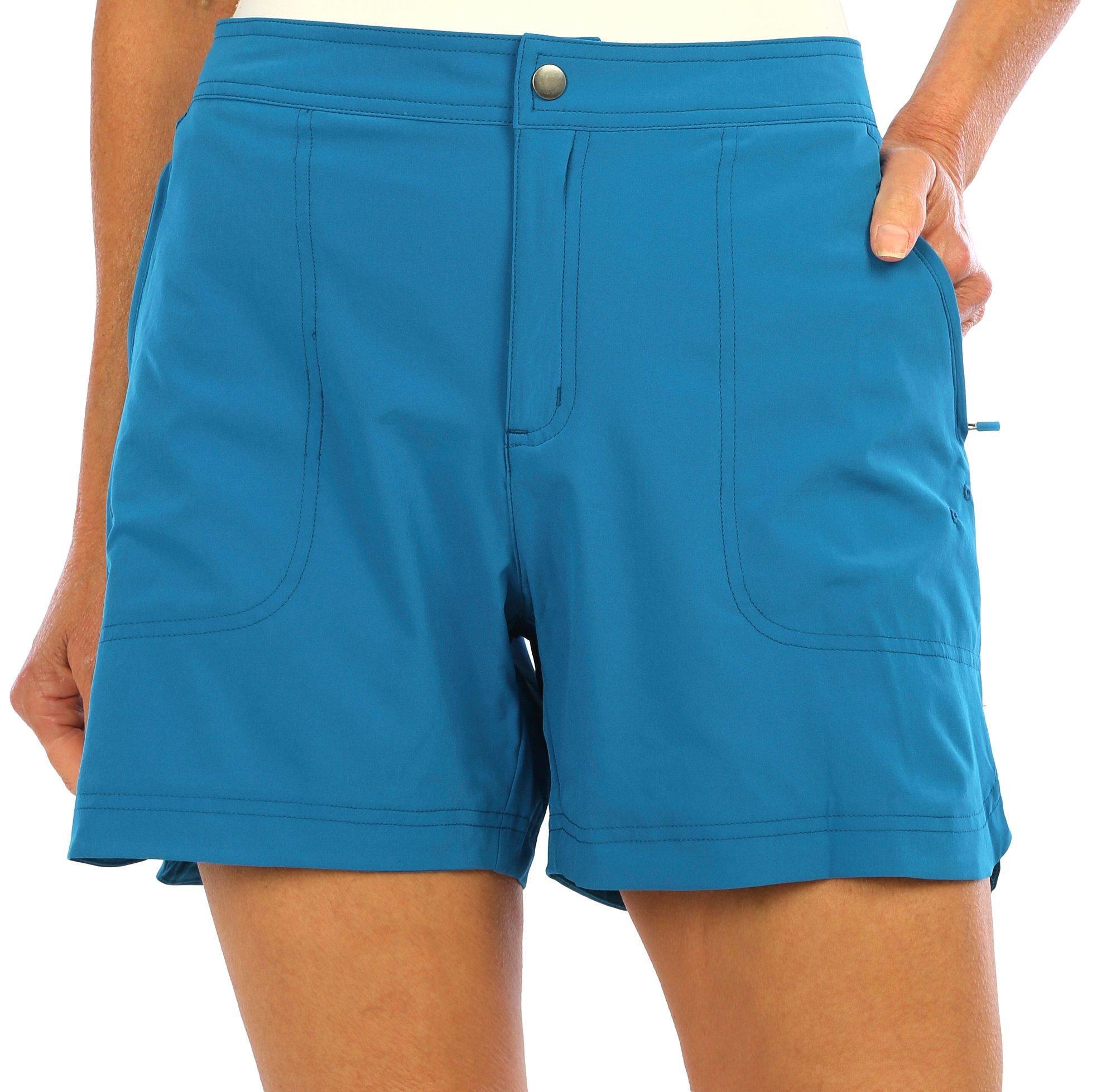 Reel Legends Womens 5 in. Solid Woven Shorts