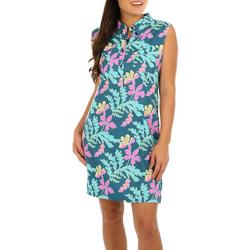Womens Seaweed Floral Sleeveless Dress