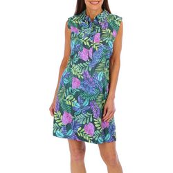 Reel Legends Womens Mariner Tropical Print Dress