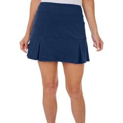 Womens Solid 4 in. Beach Comber Pleated Skort