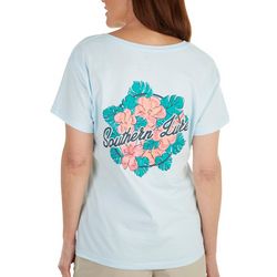 Southern Lure Womens Floral V-Neck T-Shirt