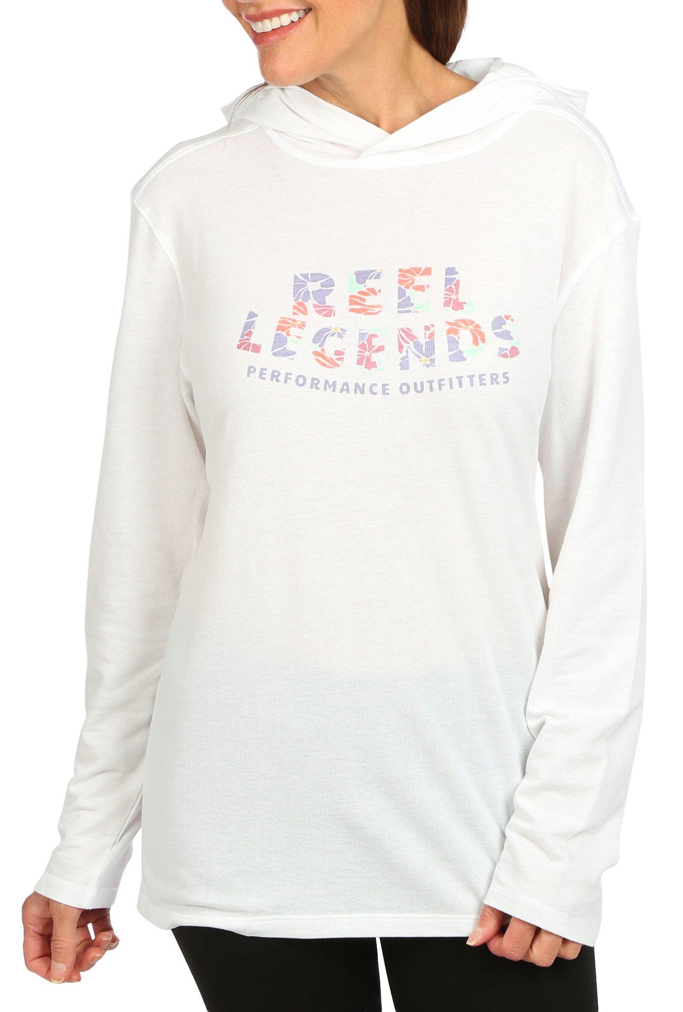 Reel Legends Womens Logo Print Long Sleeve Hoodie